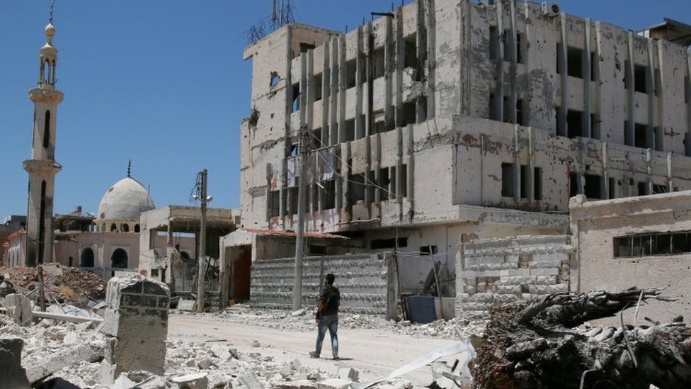 ساد هدوء حذر مدينة درعا جنوبي سوريا