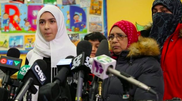 السلطات الكندية تحقق مع رجل هاجم طفلة بمقص لتمزيق حجابها