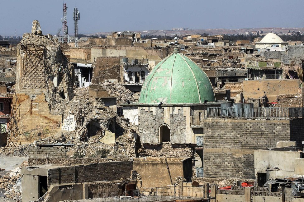 المسجد النوري الكبير تعرض لدمار هائل على يد تنظيم الدولة