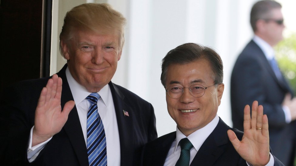 الرئيس الأمريكي استقبل في واشنطن نظيره الكوري الجنوبي