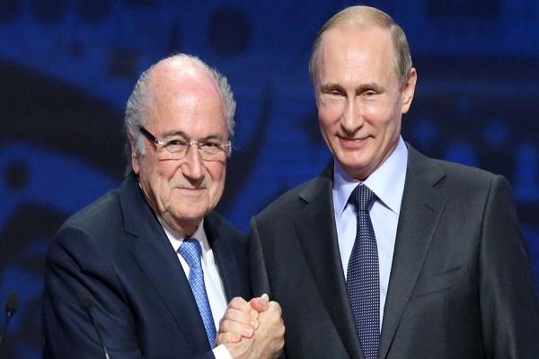 حصلت روسيا على حق تنظيم نهائيات كأس العالم عندما كان بلاتر رئيسا للفيفا