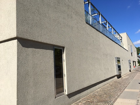 مبنى روضة اطفال في كوبنهاغن، 2015. واجهة الشارع الفرعي. تفصيل
