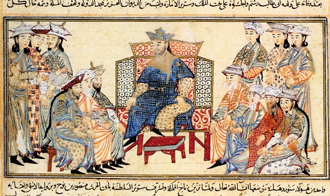 منمنمة تتويج السلطان الساماني، تبريز، حوالي 1307.