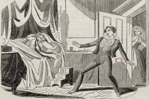 لوحة تصوّر لحظة العثور على اللورد ويليام راسل مقتولًا في سريره