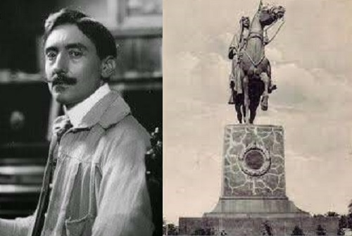 تمثال الملك فيصل الاول في بغداد للنحات الإيطالي بيترو كانونيكا