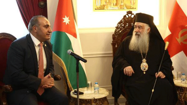 مطران الروم الأرثوذكس مستقبلا امين عمان يوسف الشواربة 