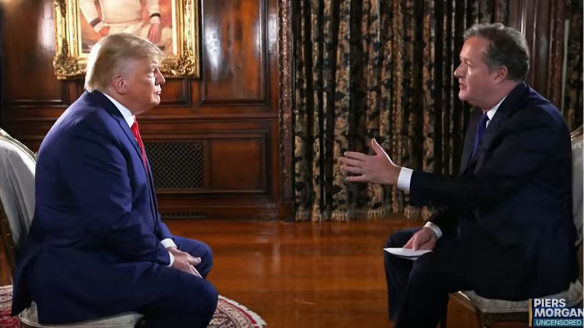 دونالد ترمب في مقابلة مع بيرس مورغان