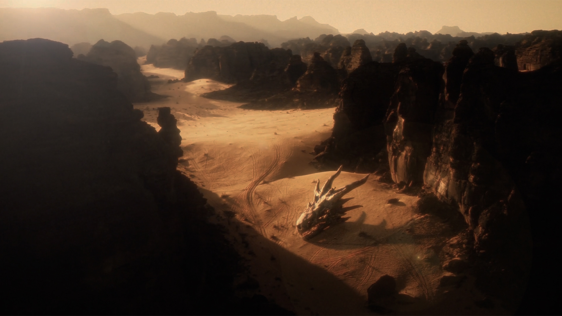 العُلا تشهد تصوير حملة إطلاق مسلسل "بيت التنين"