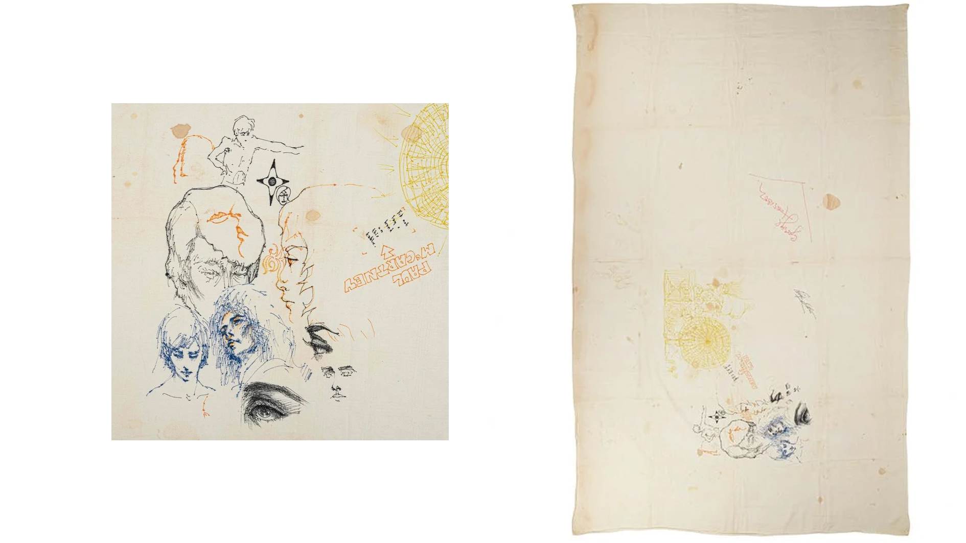 مفرش طاولة رسم عليه أعضاء البيتلز قبل آخر حفلة لهم ظهر مجدداً بعد 55 عاماً على سرقته