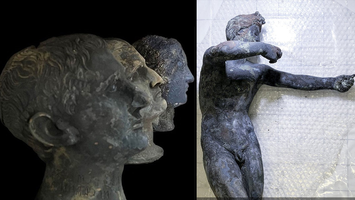 اكتشاف تماثيل برونزية استثنائية عمرها حوالى ألفي عام في إيطاليا