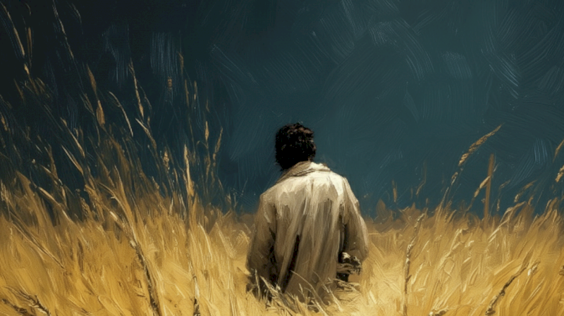 رسم غلاف الباكورة القصصية للكاتب عبد الكريم البليخ 