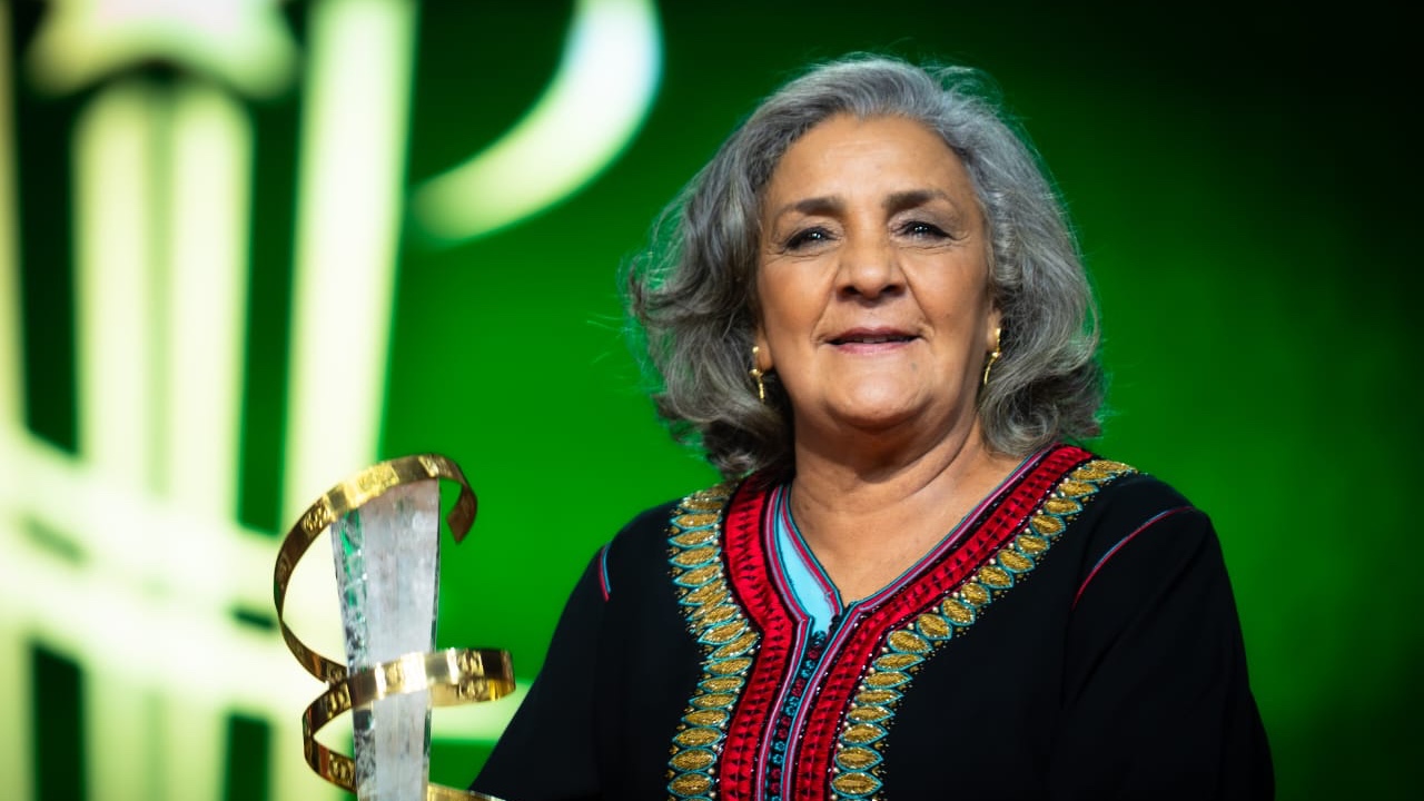 راوية خلال تكريمها في مهرجان مراكش