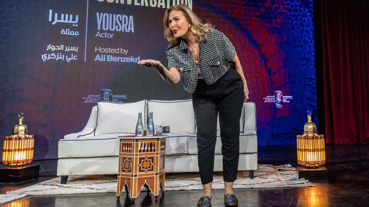 يسرا في فقرة حوارية بمراكش
