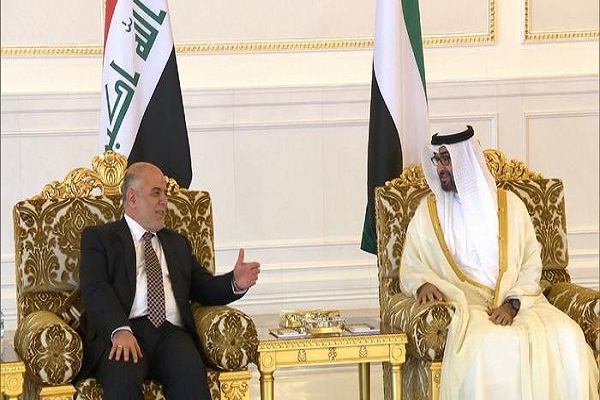 محمد بن زايد ولي عهد أبوظبي وحيدر العبادي رئيس وزراء العراق