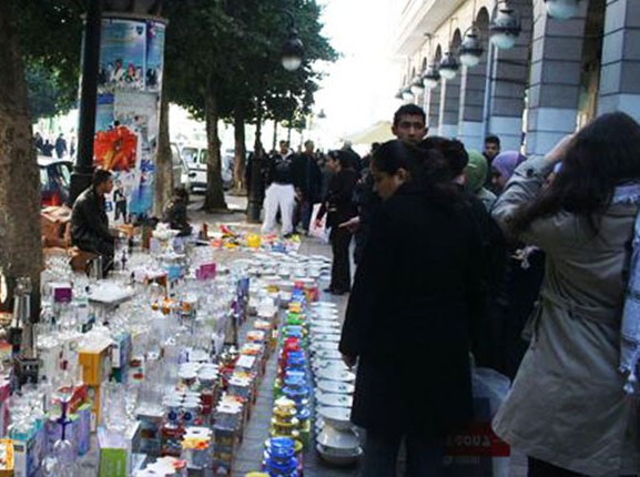 إضراب المحلات التجارية في العاصمة التونسية