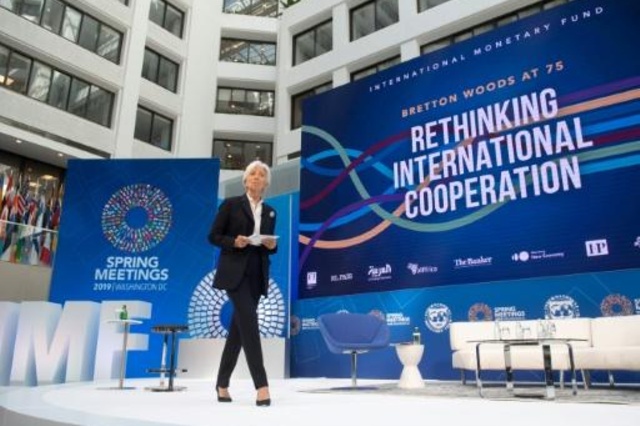 المديرة العامة لصندوق النقد الدولي كريستين لاغارد منذ 2011، في صورة التقطت في أبريل 2019