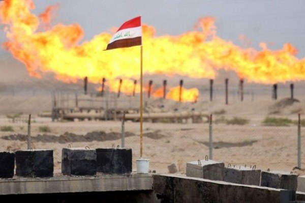 حقل الرميلة الرتقة العراقي الكويتي النفطي المشترك صورة من الجانب العراقي