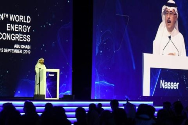أمين ناصر الرئيس التنفيذي لشركة أرامكو السعودية من بين المتحدثين في المؤتمر العالمي للطاقة في أبو ظبي في 10 سبتمبر 2019