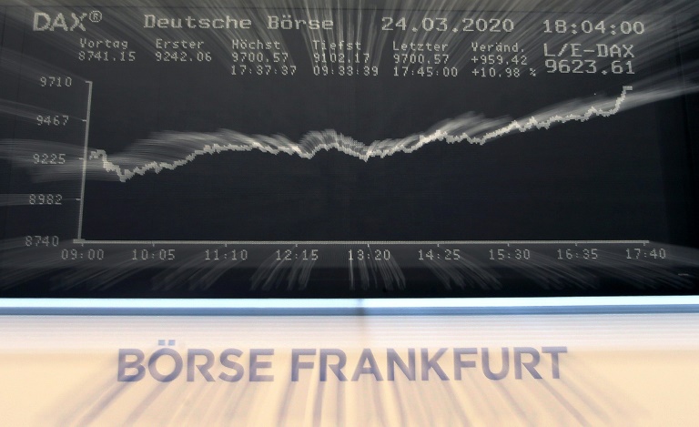 صورة من الأرشيف تظهر مؤشر الأسهم في بورصة فرانكفورت