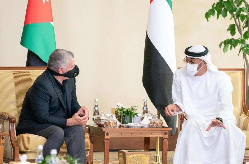 جانب من محادثات العاهل الأردني وولي عهد أبو ظبي