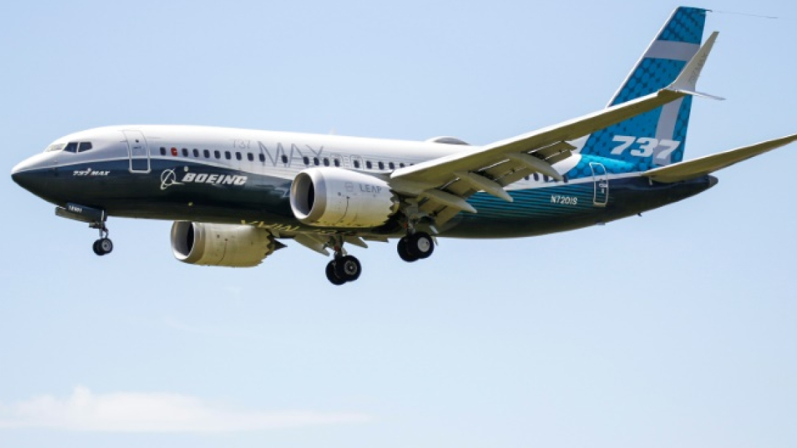طائرة بوينغ 737 ماكس في طلعة تجريبية في سياتل في 29 يونيو الماضي