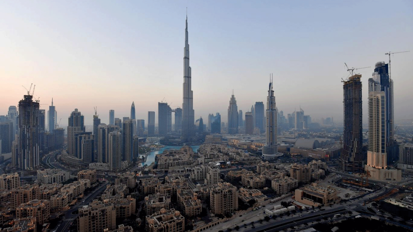لقطة جوية لوسط مدينة دبي