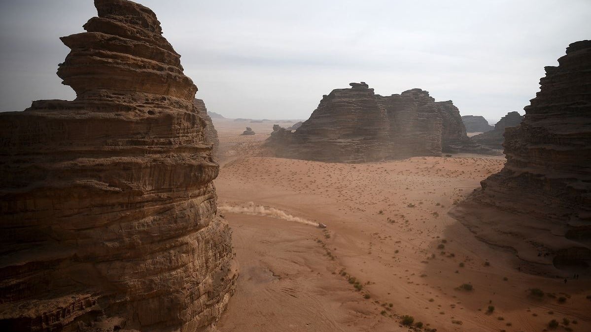 منظر عام لصحراء العلا في المملكة السعودية