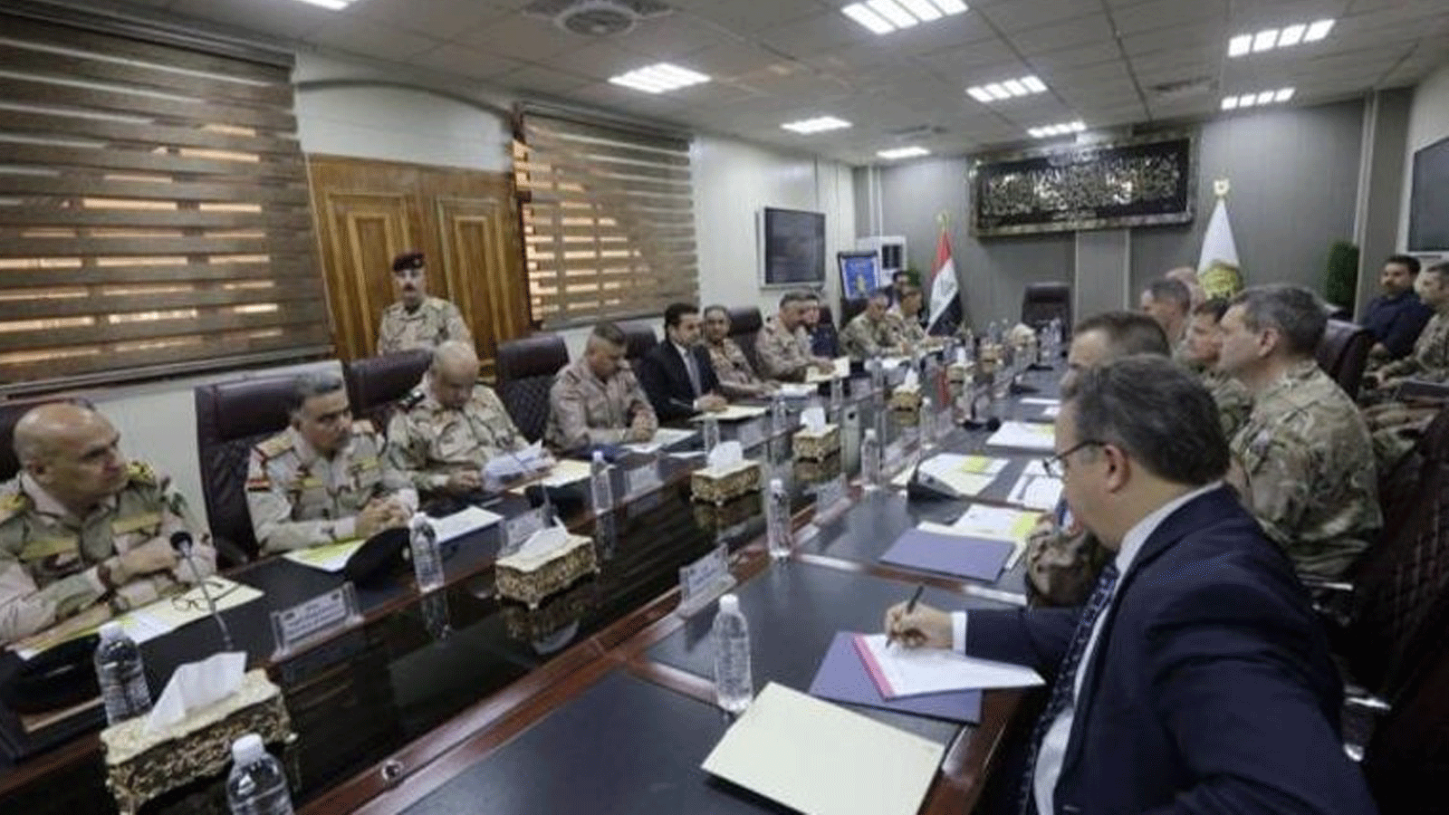 مباحثات عسكرية بين قادة القوات العراقية والتحالف في الرابع من تشرين الثاني/ نوفمبر 2021، افضت لاتفاق على ترتيبات الانسحاب (الاعلام الامني)