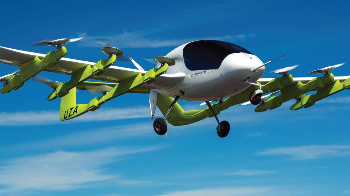 صورة من الأرشيف لتاكسي كهربائي طائر من طراز