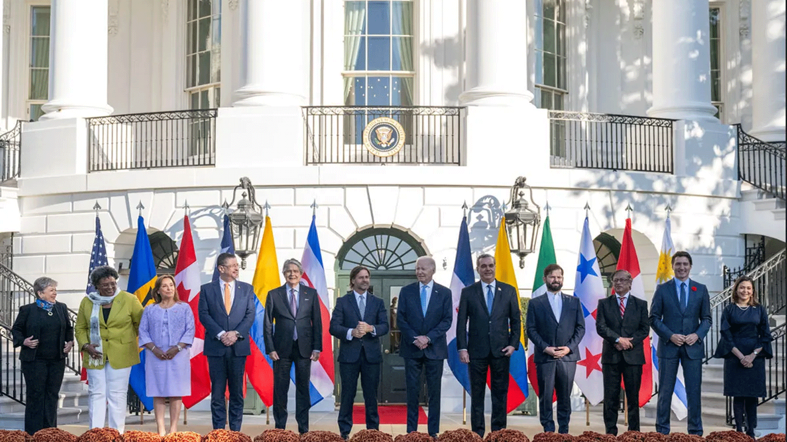 الرئيس الأمريكي جو بايدن مستقبلاً قادة ومسؤولين من أميركا اللاتينية في اطار مباردة شراكة الأميركيتين من أجل الرخاء الاقتصادي (Apep) في البيت الأبيض يوم الجمعة 3 نوفمبر/تشرين الثاني 2023