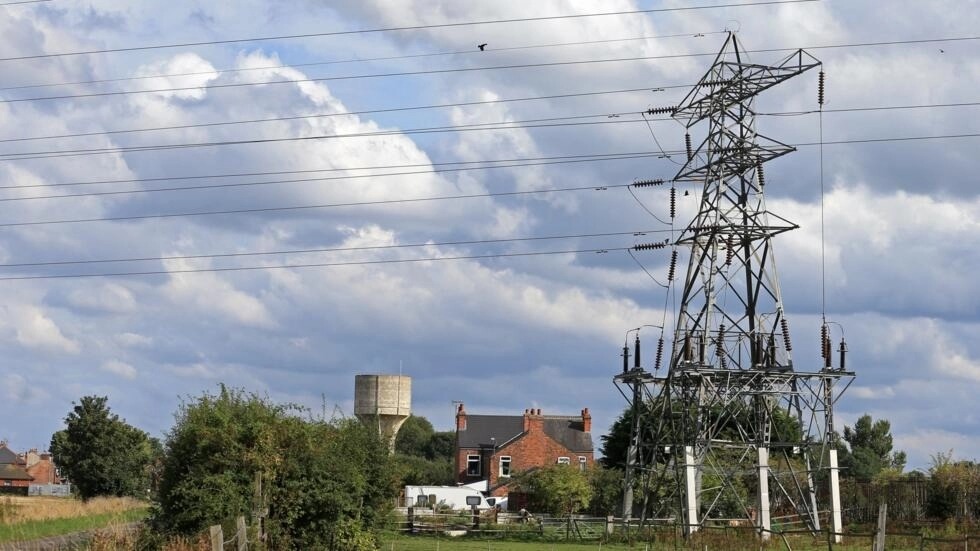 أبراج كهرباء في شمال انكلترا بتاريخ 6 أيلول/سبتمبر 2022