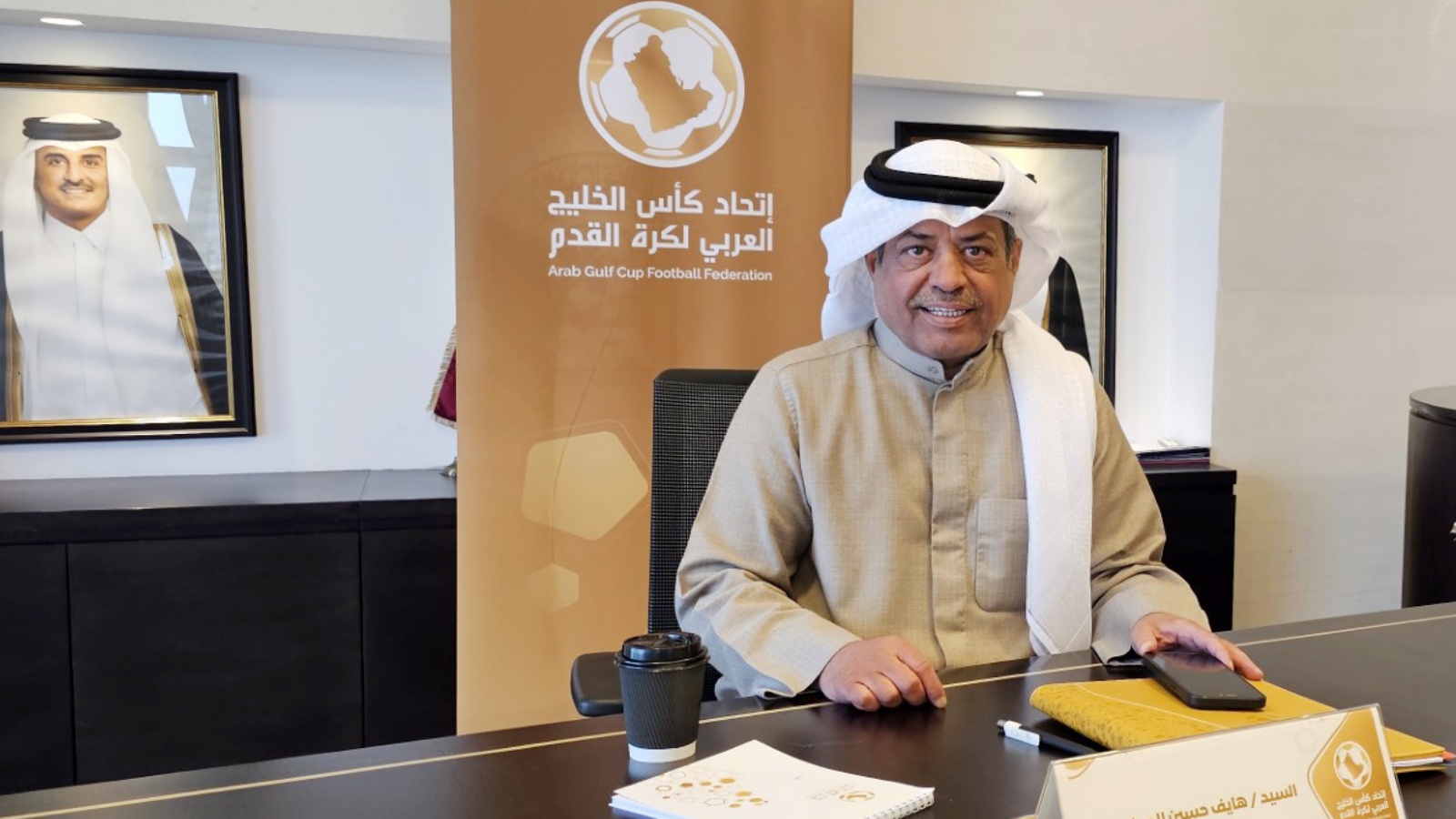 نائب رئيس الاتحاد الكويتي لكرة القدم عضو المكتب التنفيذي في اتحاد كأس الخليج العربي هايف المطيري (كونا)