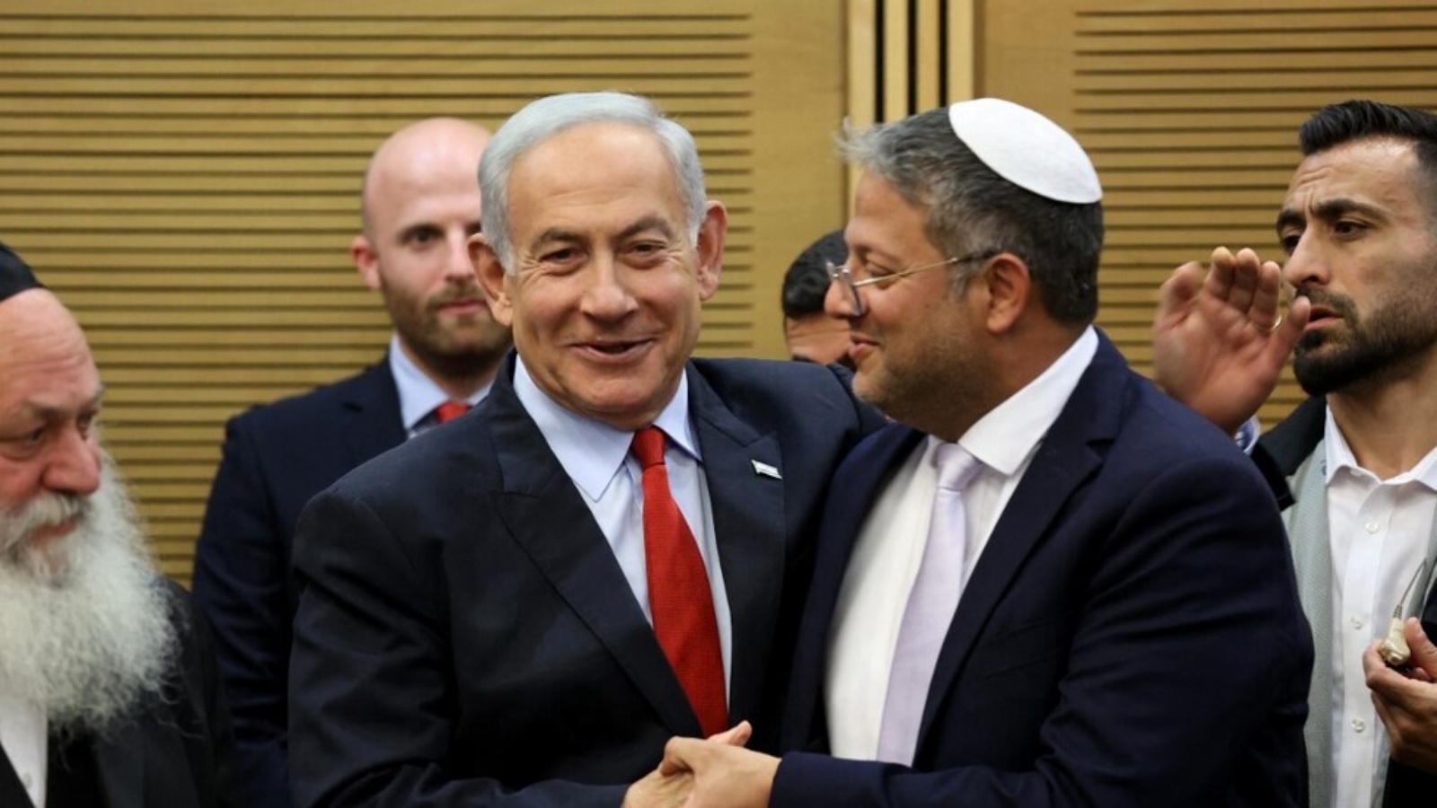 رئيس الوزراء الإسرائيلي بنيامين نتانياهو ووزير الأمن القومي إيتمار بن غفير