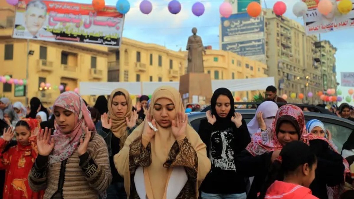 خلال الاحتفال بعيد الأضحى في مدينة المنصورة في مصر عام 2011