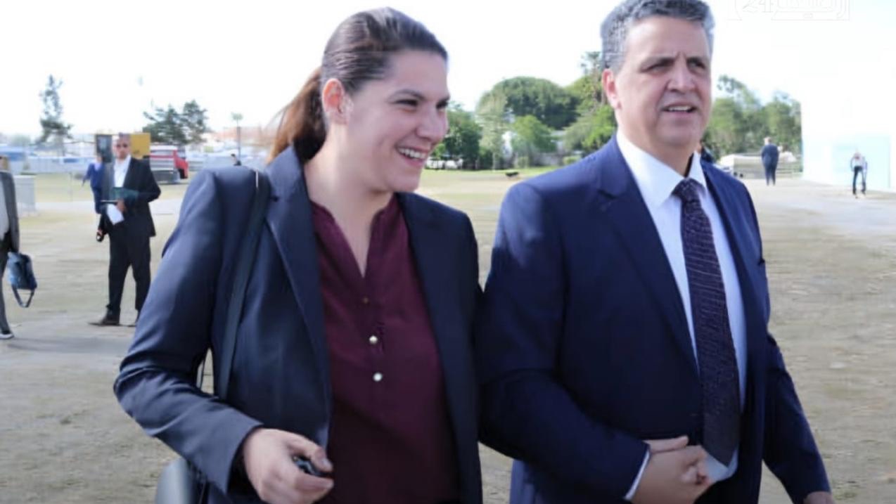 عبد اللطيف وهبي وفاطمة الزهراء المنصوري في احدى المناسبات