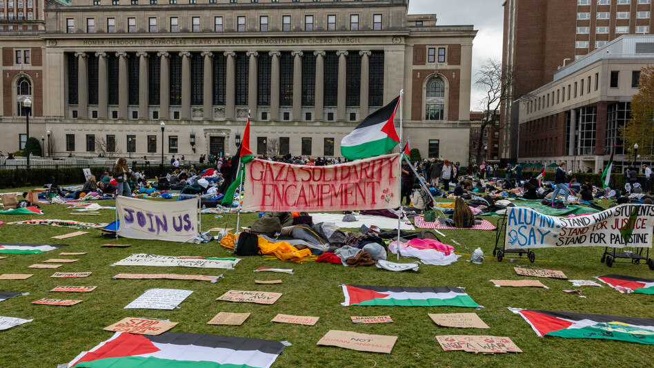 تحركات طلابية داعمة لغزة في حرم جامعة Columbia University