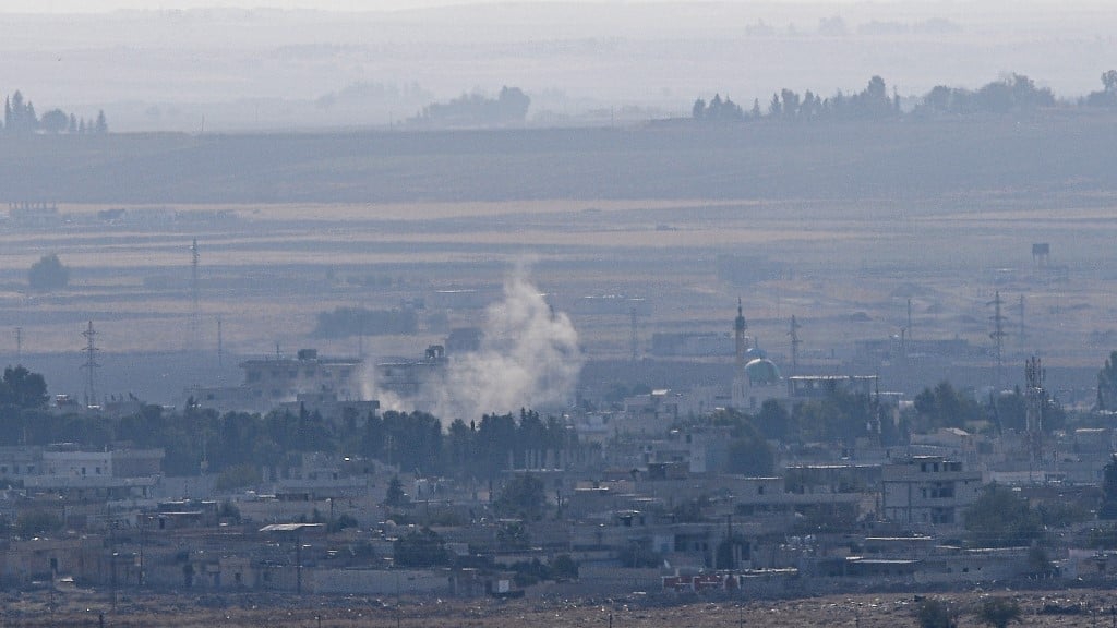 قصف تركي على مدينة سري كانيي - رأس العين الحدودية