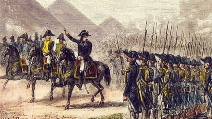 رسم لنابليون بونابرت خلال حملته على مصر