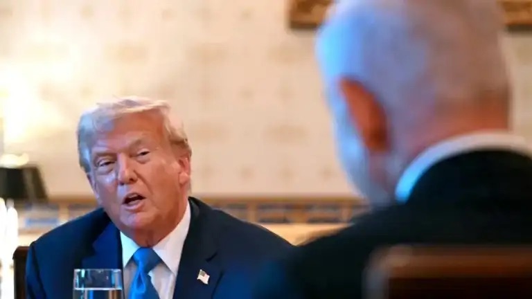 الرئيس الأميركي دونالد ترامب يستقبل رئيس الوزراء الإسرائيلي بنيامين ننتياهو في البيت الأبيض