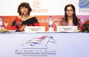 حنان ترك والمخرجة جوسلين صعب في مهرجان دبي السينمائي
