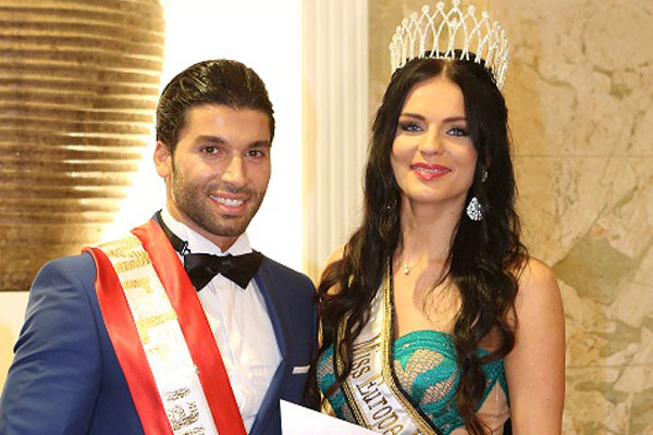 ملكة جمال أوروبا ليندا ساتيلوفا تتوج ملك جمال لبنان المغترب إيلي جرجس