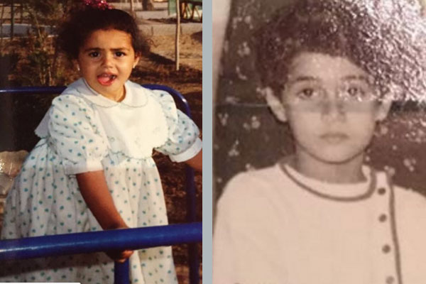 غادة عبد الرازق الى اليمين وابنتها روتانا الى اليسار