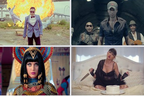 لقطات من كليبات قائمة بيلبورد