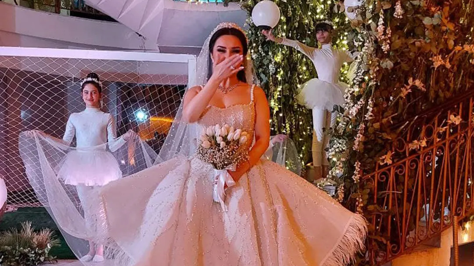 شهد برمدا تحتفل بزفافها على اللاعب أحمد صالح