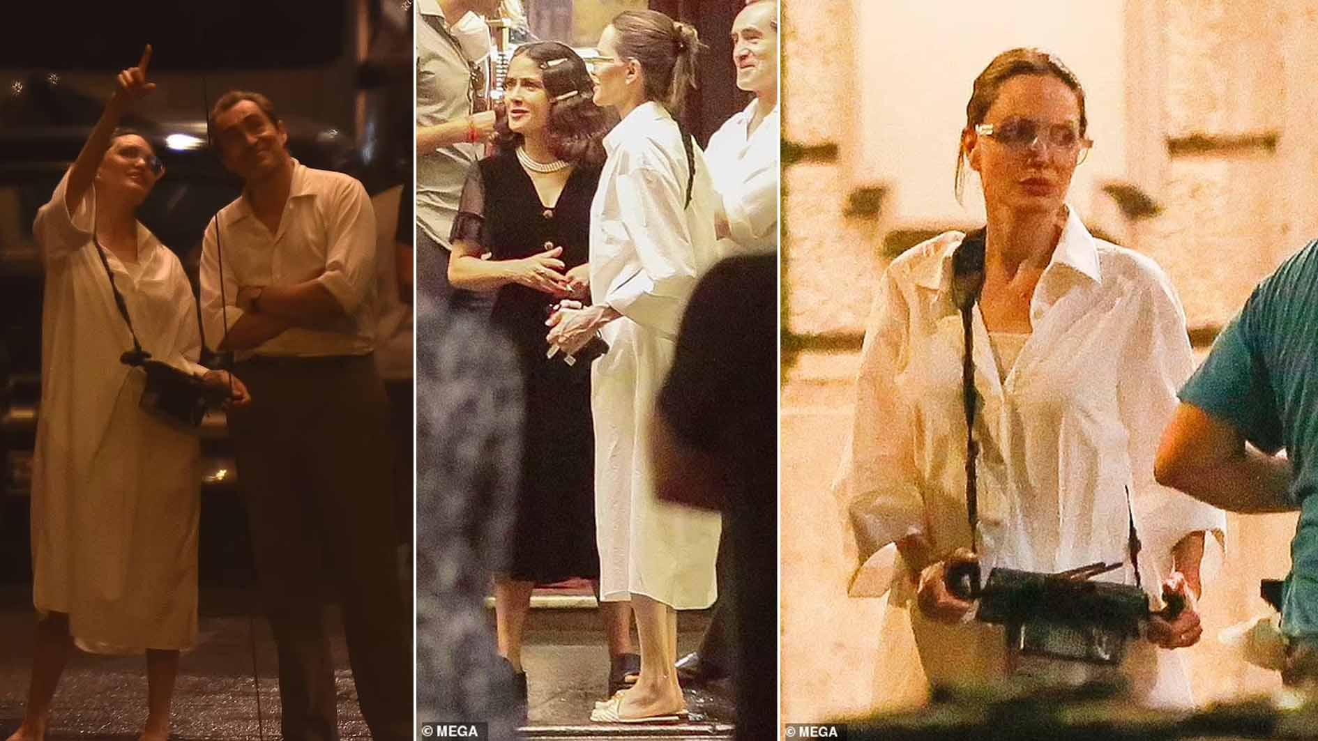 عدسات الباباراتزي ترصد انجلينا جولي في كواليس فيلمها الجديد "Without Blood"