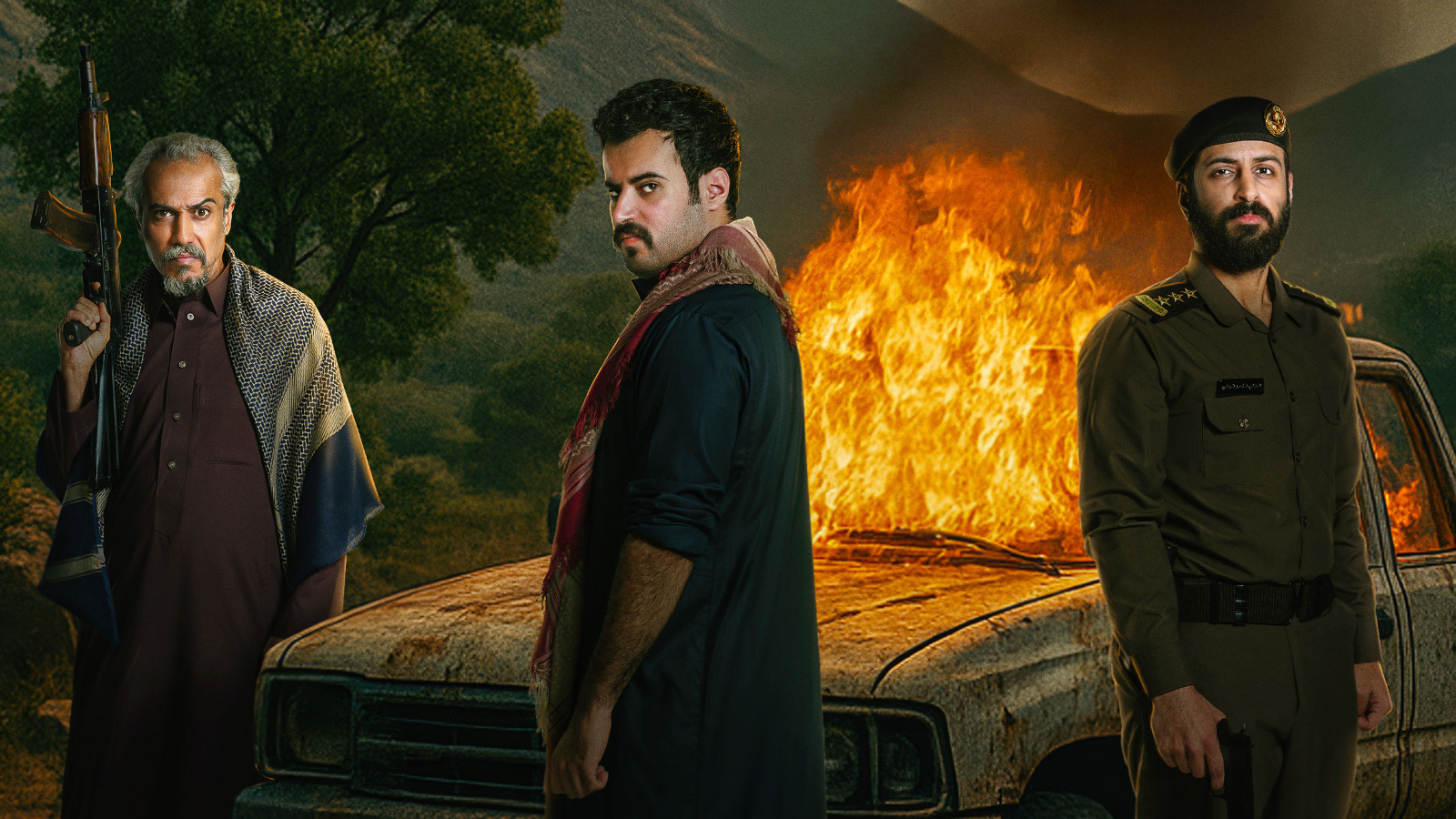 فايز بن جريس، تركي اليوسف يخوضان صراعاً على الزعامة والقوة، ويواجهان العدالة متمثلة بخالد صقر في الدراما السعودية