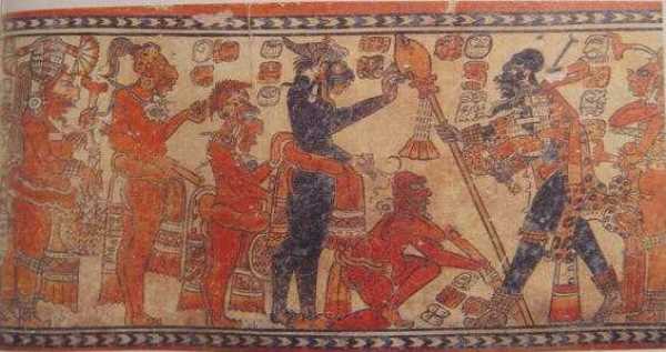 رسومات حول حياة المايا