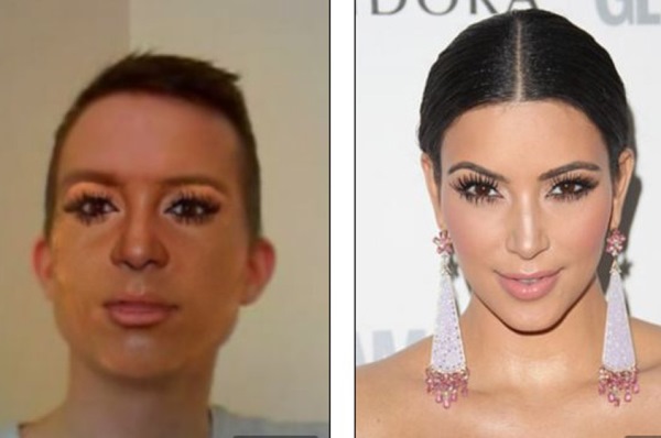 وجه بملامح كيم كارداشيان