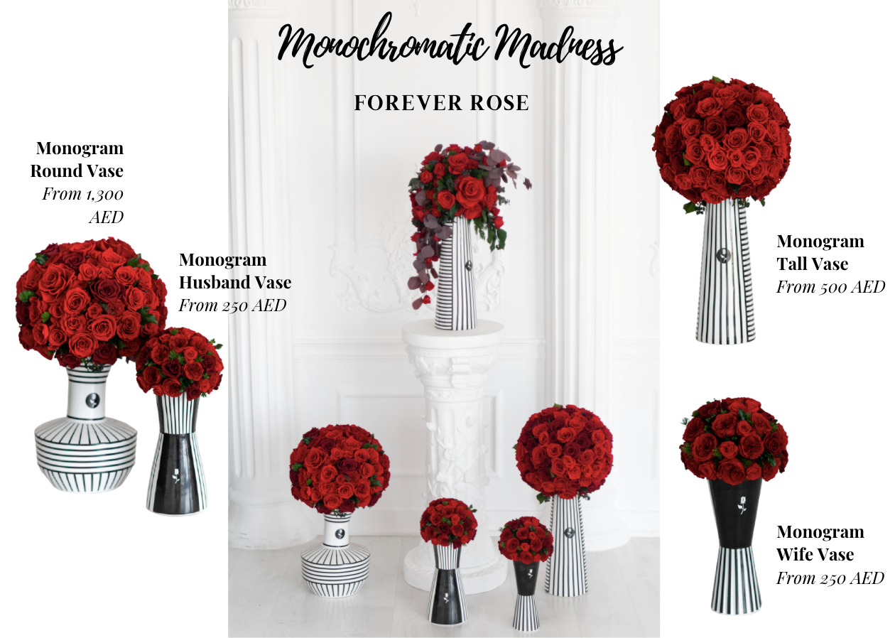 علامة Forever Rose تطلق تشكيلة من المزهريات أحادية اللون ضمن مجموعة Monochrome الجديدة