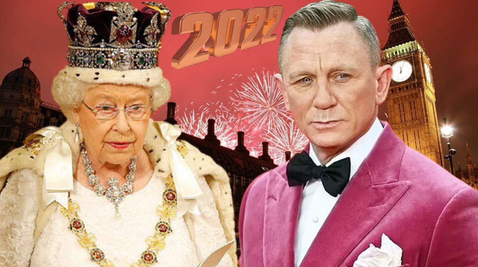 الملكة إليزابيث تكرم الممثل دانييل كريغ بوسام القديس مايكل والقديس جورج